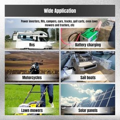 Battery Cable 4 AWG with 3/8 inch lugs for Rvs,Solar,Campers,Cars (1FT + 5FT)