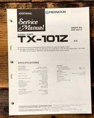 Pioneer TX-101Z Tuner Add. Service Manual *Original*