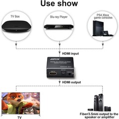 Compact 4K x 2K HDMI Audio Splitter – Supports Dual Audio Outputs & Easy Install