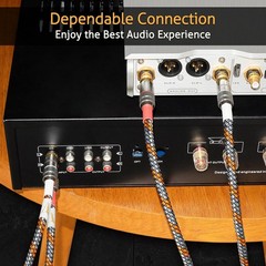 2 Pack 0.5m / 1.64Ft HiFi Audiophile RCA to RCA Cable, Male to Male with Gold…
