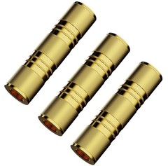 3.5mm Female To Female Aux Coupler Stereo Jack Extender Gold Plated 3 Pcs