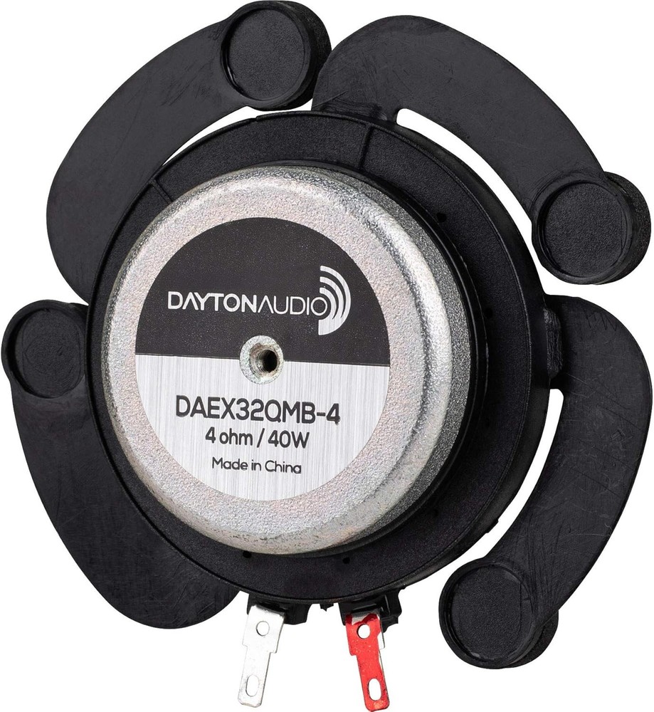 Dayton Audio DAEX32QMB-4 Quad Feet Mega Bass 32mm Exciter 40W 4 Ohm Black