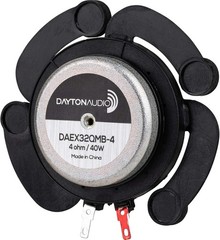 Dayton Audio DAEX32QMB-4 Quad Feet Mega Bass 32mm Exciter 40W 4 Ohm Black