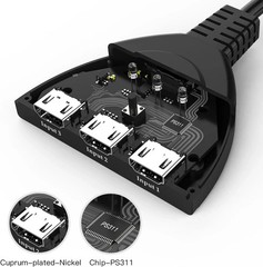3 Port HDMI Splitter Cable 1080P Switch Switcher HUB Adapter for HDTV PS4 Xbox