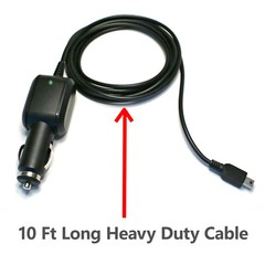 10ft 2A Mini USB DC Car Charger Power Cord for Dash Cam Camcorder Vehicle DVR