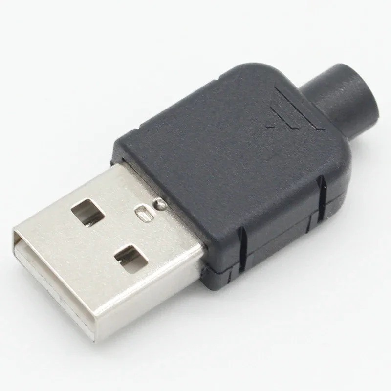 10 Sets DIY USB 2.0 Type A Male 4 Pin Plug Socket Solder Adapter