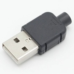 10 Sets DIY USB 2.0 Type A Male 4 Pin Plug Socket Solder Adapter
