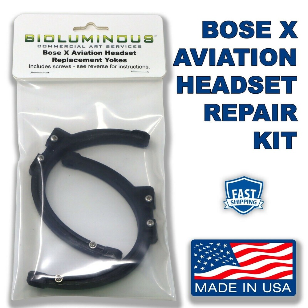 KIT – BOTH SIDES Bose X Aviation Headset Earcup Parts Yokes Bails Stirrups A10