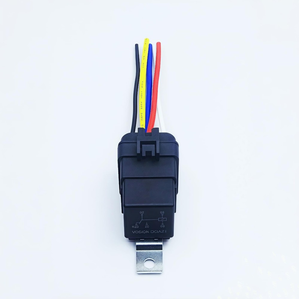 Losato 40/30 amps 12VDC 5-pin Waterproof Relay, Heavy-Duty 12/16AWG…