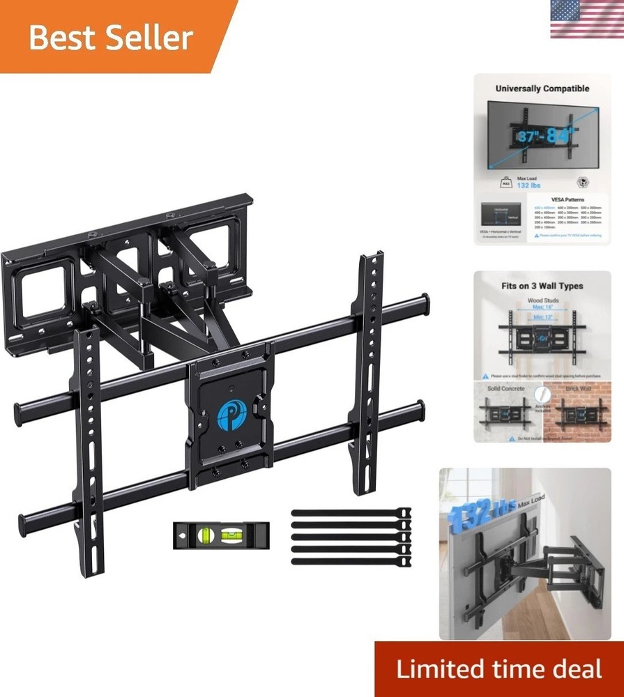 Articulating TV Wall Mount for 37-84 Inch TVs – Durable Alloy Steel Construction