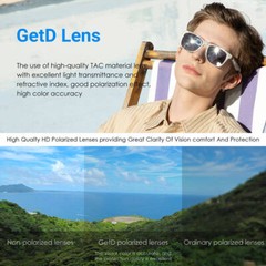 Phone Glasses Smart Bluetooth Sunglasses Headphones Polarized Music Headset 2PCS