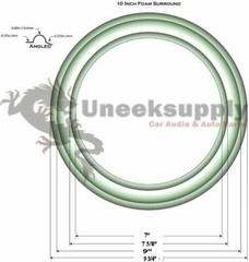 2 10 Inch Speaker Repair Subwoofer Surround Foams for Kicker