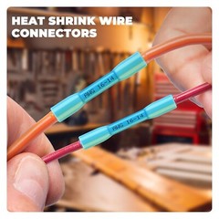 Heat Shrink Butt Splice Wire Connector Insulated Waterproof Crimp Terminals kits