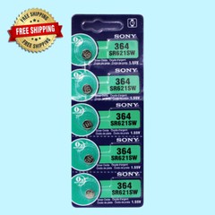 Sony 364 SR621SW Watch Battery (Exp 12/2030 ) 5 Pcs.