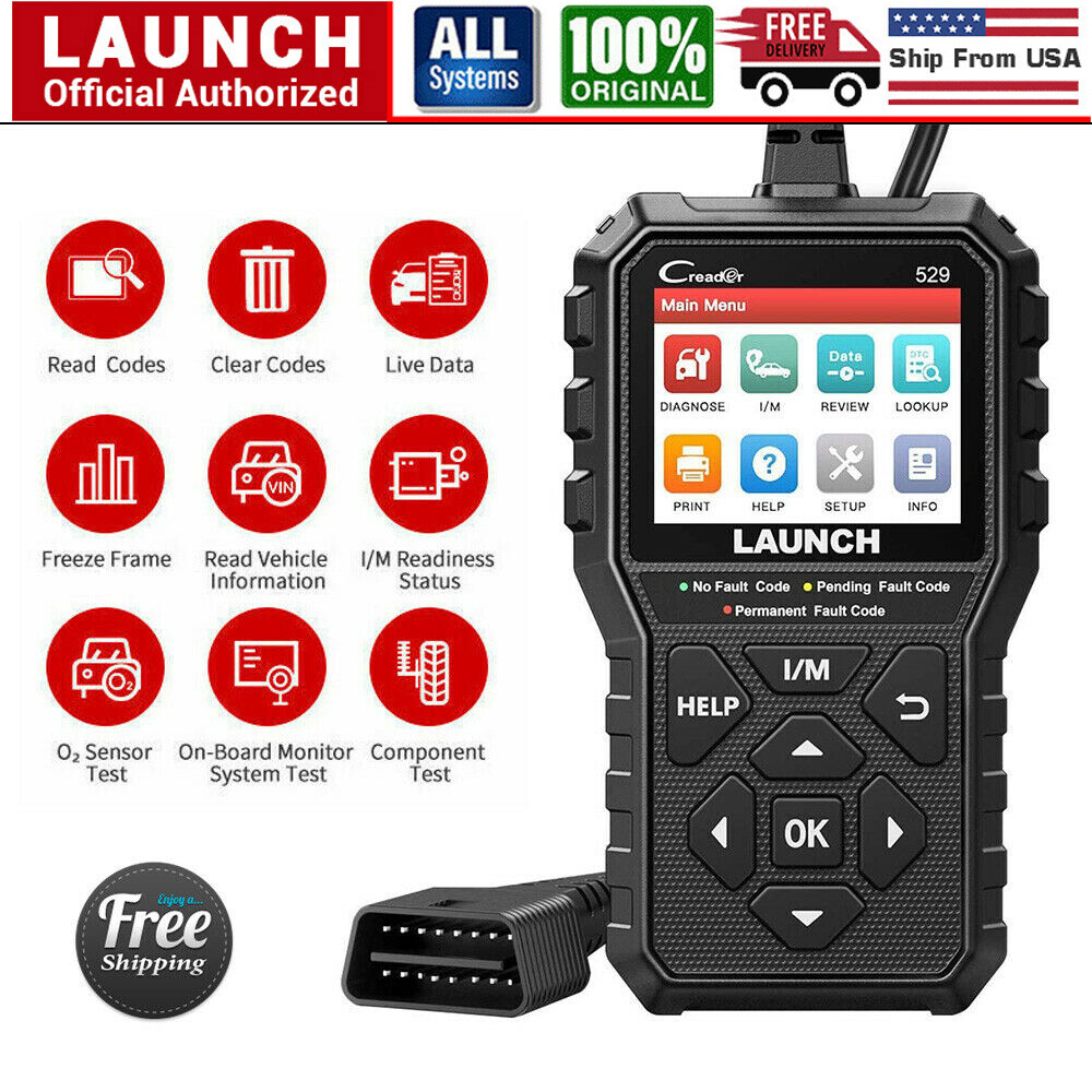 Check Engine Light Emission Test EOBD OBD2 Scanner Code Reader as Foxwell NT301