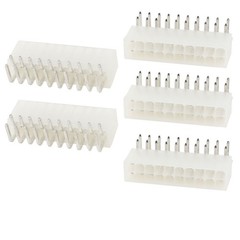 uxcell 5 Pcs 3mm Pitch 20 Pin 90 Degree Car Auto PC PSU Supply ATX Connector