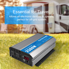 2500W/5000W Pure Sine Wave Inverter 12V DC to 120V AC Converter for RV Off-Grid
