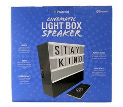 POLAROID Wireless Bluetooth Speaker LED Color-Changing Marquee Sign Light Box!