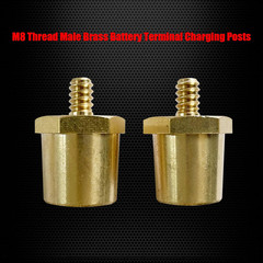 M6 Thread Male Brass Battery Terminal Charging Posts, M6 Battery Post