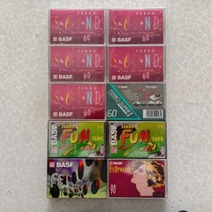 Lot of 10 BASF 60 & 90 Type I Blank Cassette Tape Made in Indonesia Nos Rare