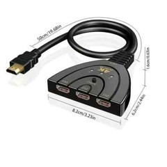 4K HDMI Switch 3 Port Splitter Cable Switcher HUB Adapter for HDTV PS4 Xbox PC