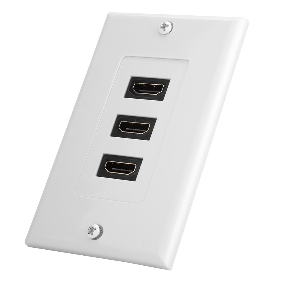 3-port HD Video Panel Socket USB Hub Adapter Wall Socket
