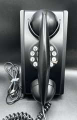 Crosley wall phone. Model CR55.Black, push button. Landline Excellent