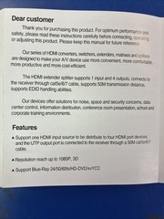 HDMI Extender Splitter Up to 165ft 1 in 4 Out Over Cat5e or 6 or 7 Repeater B…