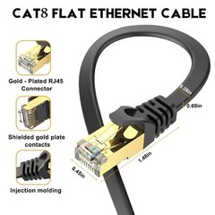 Cat 8 Ethernet RJ45 Cable Super Speed 40Gbps Patch LAN Network Gold Plated Lot