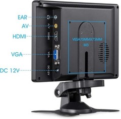 7inch HD LCD Monitor, IPS 1024X600 Resolution Screen, Car Rearview Cameras