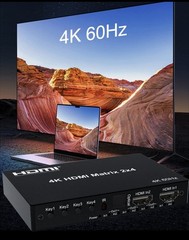 4K 60hz HDMI Matrix 2×4 2 In 4 Out Switch Splitter PC TV Audio Video Converter