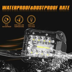 10x 4Inch LED Cube Pods Work Light Bar Tri-row Driving Fog Offroad ATV UTV 4WD