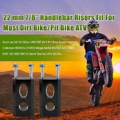 7/8″ Handlebar Risers – 7/8″ 22 mm Handlebar Mount Clamp Risers f Color: Black