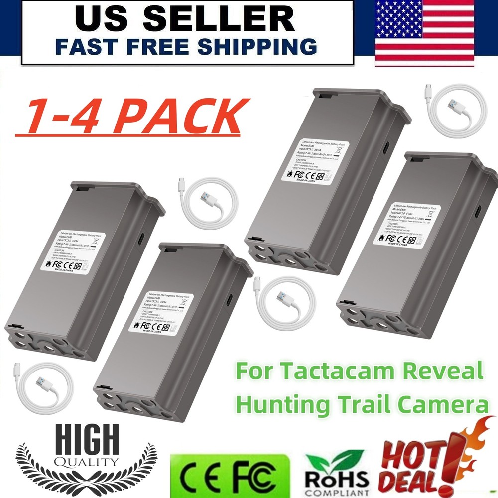 ⭐LOT For Tactacam Reveal Battery 7000mAh Compatible X Ultra/Pro 3.0/X Gen 2.0