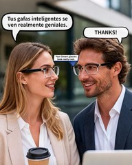 AI Smart Glasses Bluetooth Call Audio Translation for Men and Women Work Glasses