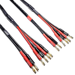 Bi-Wire Banana Plug Splitter Speaker Cable, 6 Ft, 2-Pack