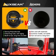AUXBEAM 4″ 90W Amber LED Pods Work Light Bar Spot Driving Fog Lamp+Black Covers