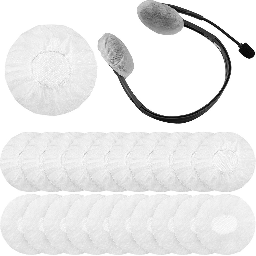 Headphone Ear Covers 100 Pcs Disposable Sanitary Non Woven Stretch Earpad 6.5cm