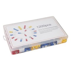 1200 PCS ELECTRICAL CONNECTOR SPADE EYELET WIDE GAUGE TERMINAL ASSORTMENT KIT