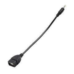 EIMSOAH 3.5mm Male Audio AUX Jack to USB 2.0 Type A Female OTG Cable, #100