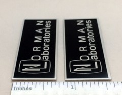 Norman Laboratories Labs Speaker Grill Badge Logo Emblem Custom Made Aluminum