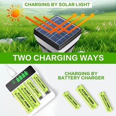 AA Rechargeable Batteries Solar Battery for Solar Lights (AA 900Mah 12 Pack)