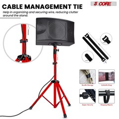 5 Core Speaker Stand Adjustable 31 to 36″ PA DJ Tripod Heavy Duty w 35mm Mount