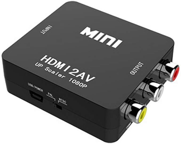 HDMI to RCA, HDMI to AV Converter 1080P 3RCA Cvbs Composite Video Audio Convert