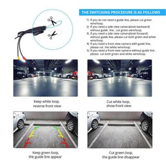 Night Vision 4 Layer Glass Lens Car Reversing Front/Side/Rear View Camera CMOS