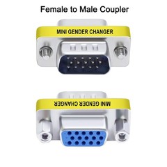 3 Pack VGA Connector Female To Female Gender Changer Adapter Coupler