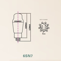 1 pc Linlai E6SN7 Vacuum Tubes Replace 6SN7 Valve Tube Audio Tube