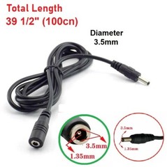 5Pcs 3.3ft DC Male-to-Female Power Extension DC 3.5 x 1.35mm Connector cable