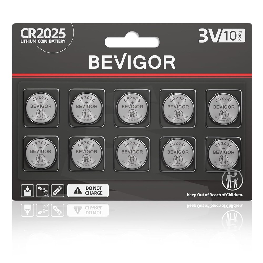 CR2025 3V Lithium Coin Cell Batteries 10 Pack New Sealed Long Shelf Life