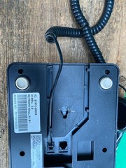 TeleMatrix Black Push Button Retro Wall Phone 290091